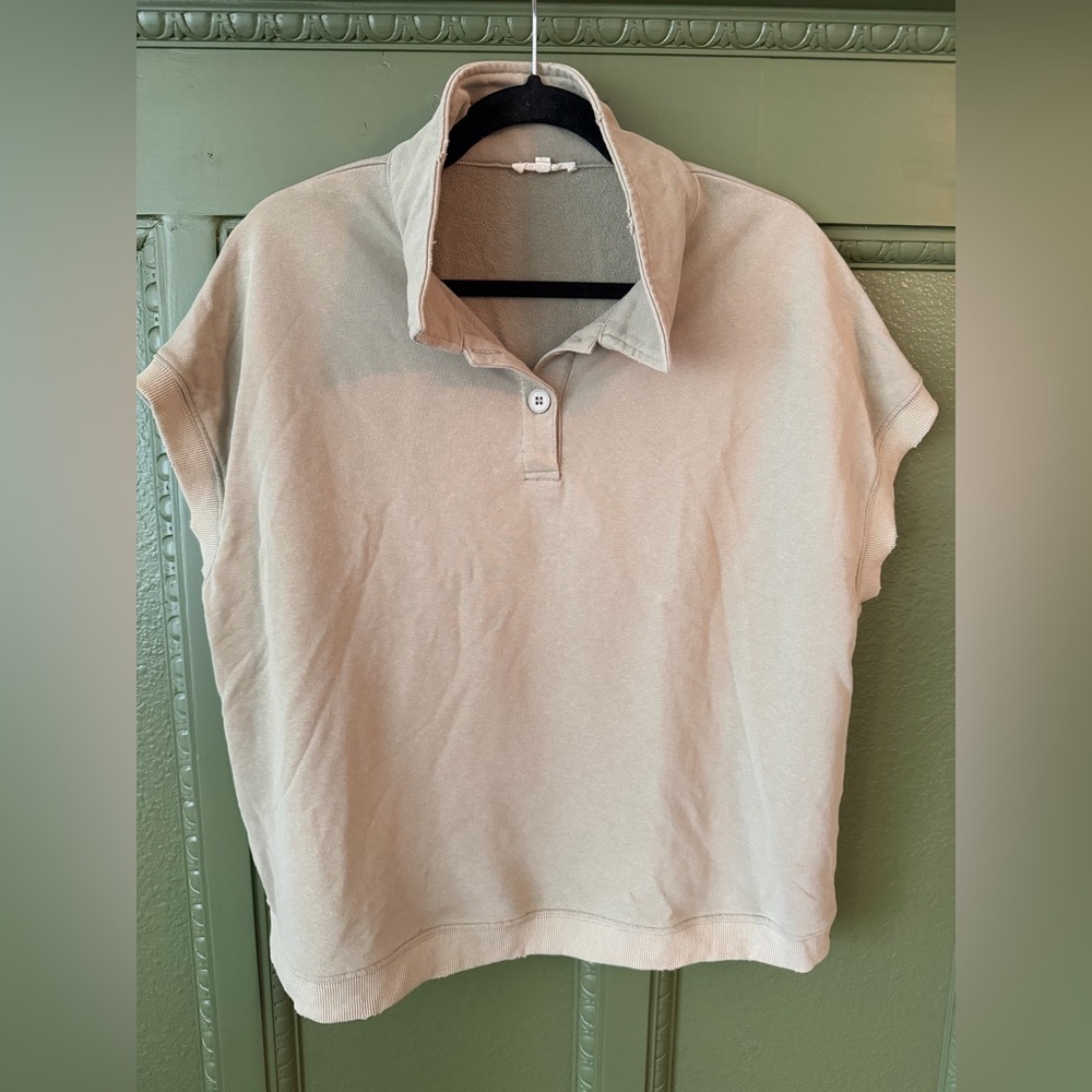 Tea n Rose Army Green Collared Top from Vici